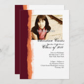 Afstuderen van Bourgogne en van Oranje-Tornpapier Kaart (Voorkant / Achterkant)