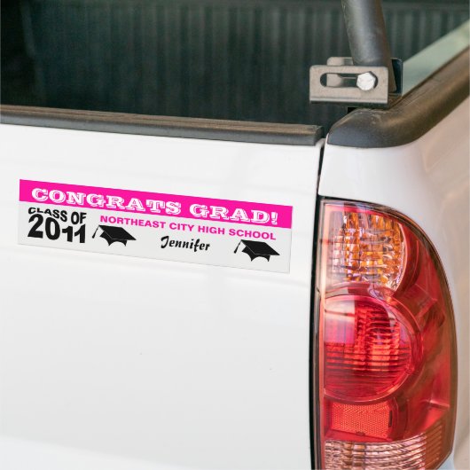 Afstuderen van Bumpersticker 2 van 2011 (Op Truck)