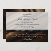 Afstuderen van chocolade-zijde Uitnodiging/aankond Kaart (Voorkant / Achterkant)