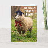 Afstuderen van Classy Sheep Kaart (Voorkant)