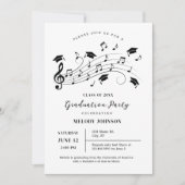 Afstuderen van Clef en Musical Notes Pentagram Kaart (Voorkant)