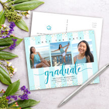 Afstuderen van datum opslaan modern turkooizen scr