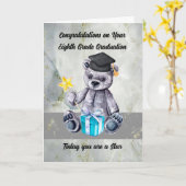 afstuderen van de 8e graad met gevulde Beer die Pe Kaart (Gele Bloem)