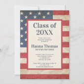 Afstuderen van de Amerikaanse vlag Kaart (Voorkant)