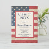 Afstuderen van de Amerikaanse vlag Kaart (Staand voorkant)