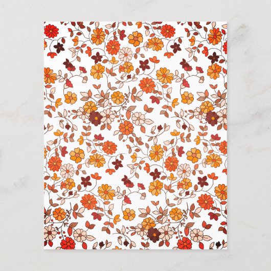 Afstuderen van de begroting Retro Floral Party Flyer (Achterkant)