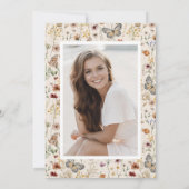 Afstuderen van de Boheemse wilde bloemen Bedankkaart (Achterkant)