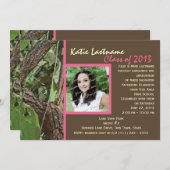 Afstuderen van de bosbouw kaart (Voorkant / Achterkant)