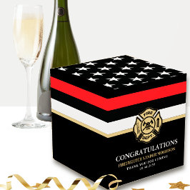 Afstuderen van de brandweer Rood Line Flag Fire Ac Bedankdoosjes