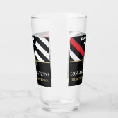 Afstuderen van de brandweer Rood Line Flag Fire Ac Glas (Rechts)