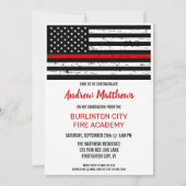 Afstuderen van de brandweeracademie Thin Red Line Kaart (Voorkant)