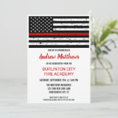 Afstuderen van de brandweeracademie Thin Red Line Kaart (Staand voorkant)