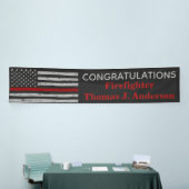 Afstuderen van de brandweeracademie Thin Red Line Spandoek (Beurs)