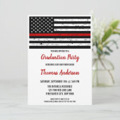 Afstuderen van de brandweerman Thin Red Line Fire  Kaart (Staand voorkant)