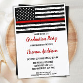 Afstuderen van de brandweerman Thin Red Line Fire Kaart