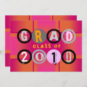 Afstuderen van de Circle Oranje uitnodiging van 20 (Voorkant / Achterkant)