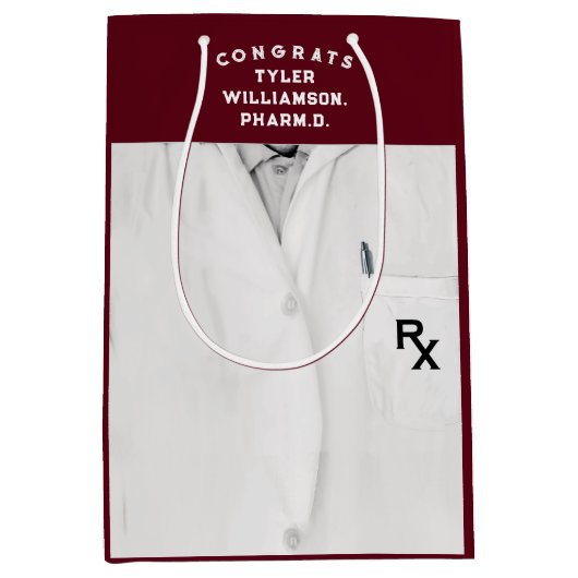 Afstuderen van de Farmaceutische School Middelgrot Medium Cadeauzakje (Voorkant)