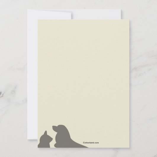 Afstuderen van de Favoriete Dierenartsen nodigt ui Kaart (Achterkant)