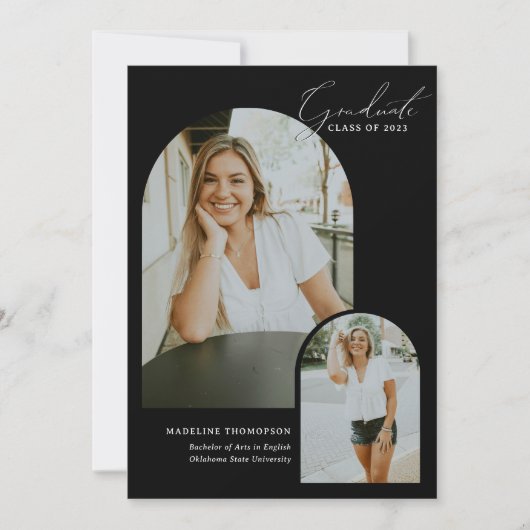 Afstuderen van de Foto van de Schildboog van het M Aankondiging (Voorkant)