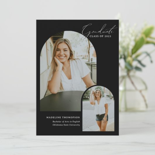 Afstuderen van de Foto van de Schildboog van het M Aankondiging (Staand voorkant)