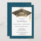 Afstuderen van de goudgraatkap Tassel Confetti Kaart (Voorkant / Achterkant)