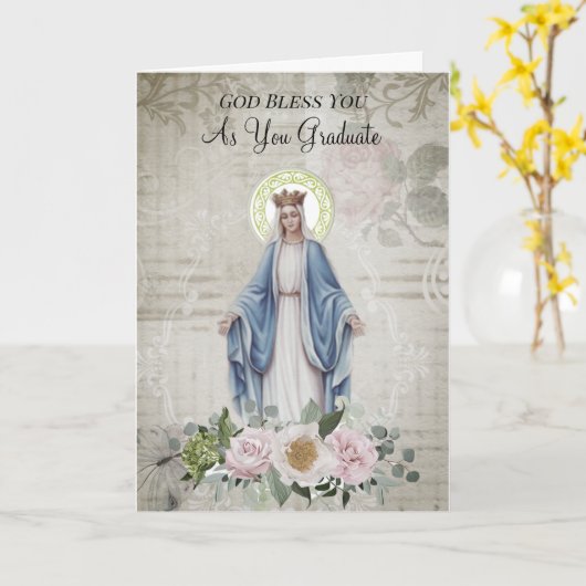 Afstuderen van de Heilige Maagd Maria begint Kaart (Gele Bloem)
