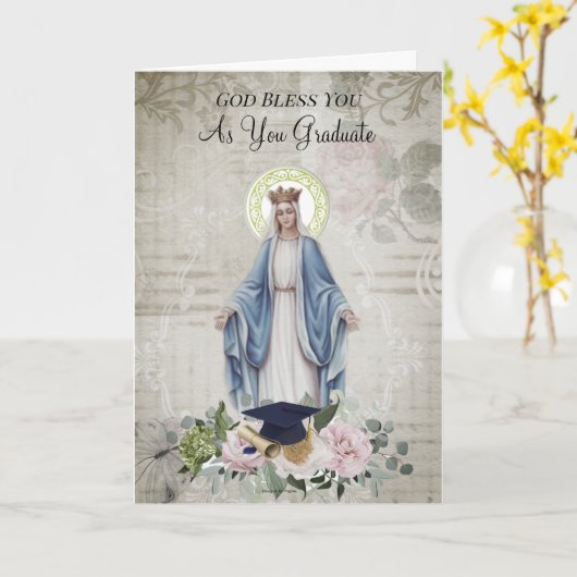 Afstuderen van de Heilige Maagd Maria begint Kaart (Gele Bloem)