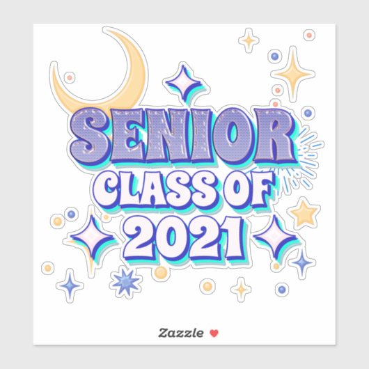 Afstuderen van de hogere klasse 2021 Afstuderen Sticker (Vel)