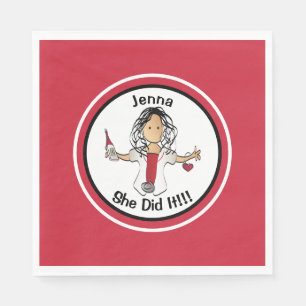 Afstuderen van de huisarts Napkins Servet