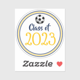 Afstuderen van de klasse Navy & Gold Soccer Sticker