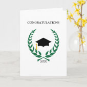 Afstuderen van de Laurier van gelukwensen de Kaart (Gele Bloem)