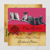 AFSTUDEREN VAN DE LEERWEG WAX SEAL MONOGRAM KAART (Voorkant / Achterkant)