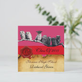 AFSTUDEREN VAN DE LEERWEG WAX SEAL MONOGRAM KAART (Staand voorkant)