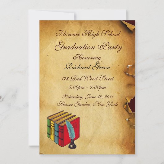 AFSTUDEREN VAN DE LEERWEG WAX SEAL MONOGRAM KAART (Achterkant)