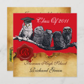 AFSTUDEREN VAN DE LEERWEG WAX SEAL MONOGRAM KAART (Voorkant / Achterkant)