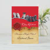 AFSTUDEREN VAN DE LEERWEG WAX SEAL MONOGRAM KAART (Staand voorkant)