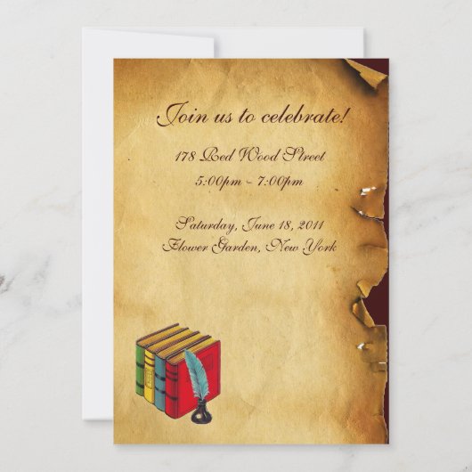 AFSTUDEREN VAN DE LEERWEG WAX SEAL MONOGRAM KAART (Achterkant)