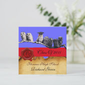 AFSTUDEREN VAN DE LEERWEG WAX SEAL MONOGRAM KAART (Staand voorkant)