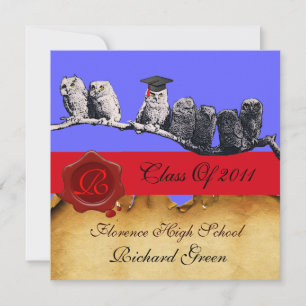 AFSTUDEREN VAN DE LEERWEG WAX SEAL MONOGRAM KAART