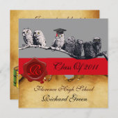 AFSTUDEREN VAN DE LEERWEG WAX SEAL MONOGRAM KAART (Voorkant / Achterkant)