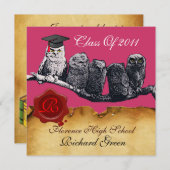 AFSTUDEREN VAN DE LEERWEG WAX SEAL MONOGRAM KAART (Voorkant / Achterkant)