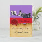 AFSTUDEREN VAN DE LEERWEG WAX SEAL MONOGRAM KAART (Staand voorkant)