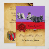 AFSTUDEREN VAN DE LEERWEG WAX SEAL MONOGRAM KAART (Voorkant / Achterkant)