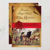 AFSTUDEREN VAN DE LEERWEG WAX SEAL MONOGRAM KAART (Voorkant / Achterkant)