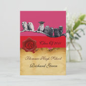 AFSTUDEREN VAN DE LEERWEG WAX SEAL MONOGRAM KAART (Staand voorkant)