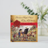 AFSTUDEREN VAN DE LEERWEG WAX SEAL MONOGRAM KAART (Staand voorkant)