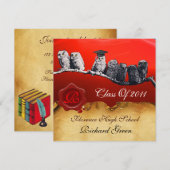 AFSTUDEREN VAN DE LEERWEG WAX SEAL MONOGRAM KAART (Voorkant / Achterkant)