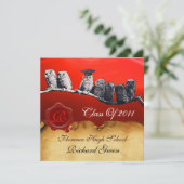 AFSTUDEREN VAN DE LEERWEG WAX SEAL MONOGRAM KAART (Staand voorkant)