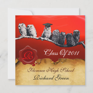 AFSTUDEREN VAN DE LEERWEG WAX SEAL MONOGRAM KAART
