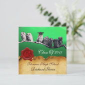 AFSTUDEREN VAN DE LEERWEG WAX SEAL MONOGRAM KAART (Staand voorkant)